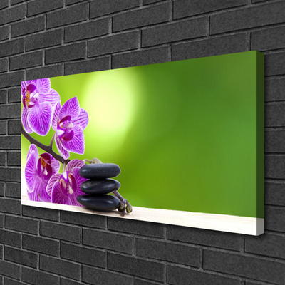 Photo sur toile Pierres fleurs floral rose noir