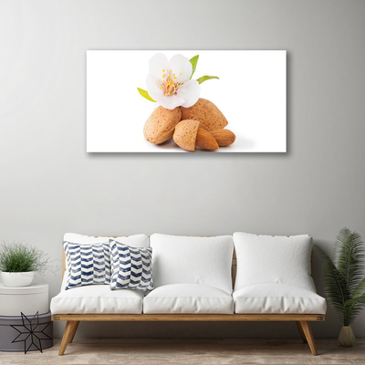 Photo sur toile Fleurs pistache floral blanc brun