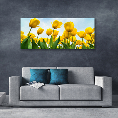 Photo sur toile Tulipes floral jaune vert