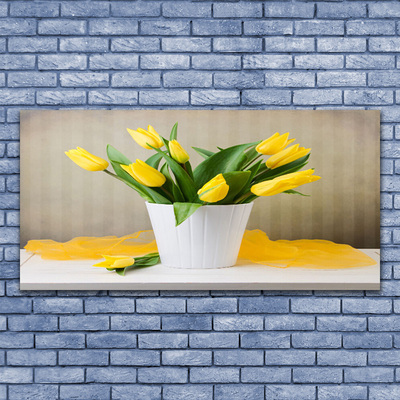 Photo sur toile Tulipes floral jaune vert