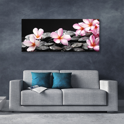 Photo sur toile Pierres fleurs floral rose noir