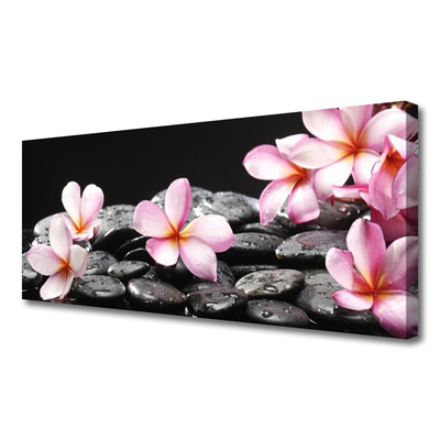 Photo sur toile Pierres fleurs floral rose noir