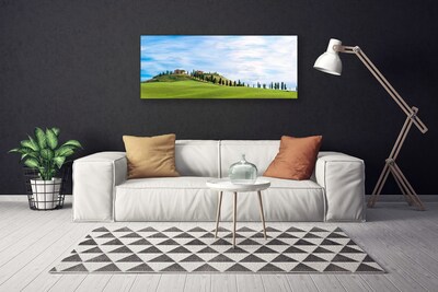 Photo sur toile Arbres prairie paysage vert