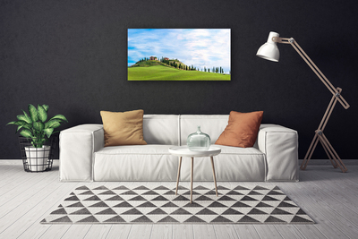 Photo sur toile Arbres prairie paysage vert