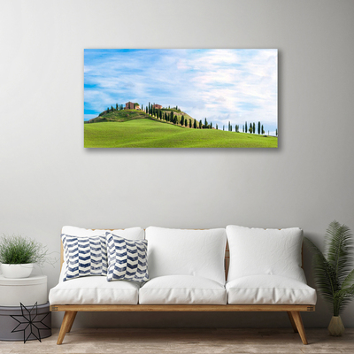 Photo sur toile Arbres prairie paysage vert