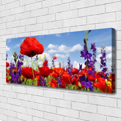 Photo sur toile Fleurs floral rouge violet