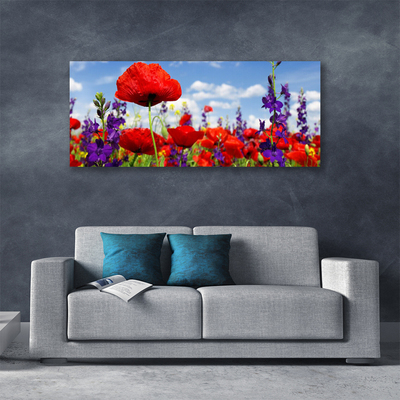 Photo sur toile Fleurs floral rouge violet