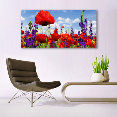 Photo sur toile Fleurs floral rouge violet