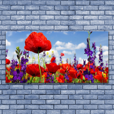 Photo sur toile Fleurs floral rouge violet