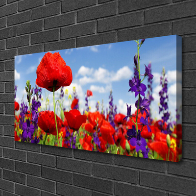 Photo sur toile Fleurs floral rouge violet