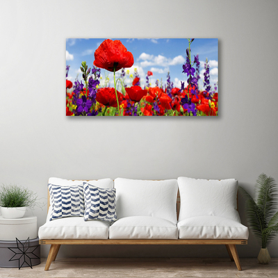 Photo sur toile Fleurs floral rouge violet