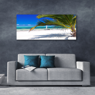 Photo sur toile Palmiers plage paysage blanc brun vert