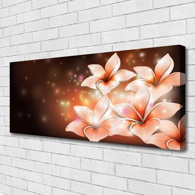 Photo sur toile Fleurs floral blanc jaune noir