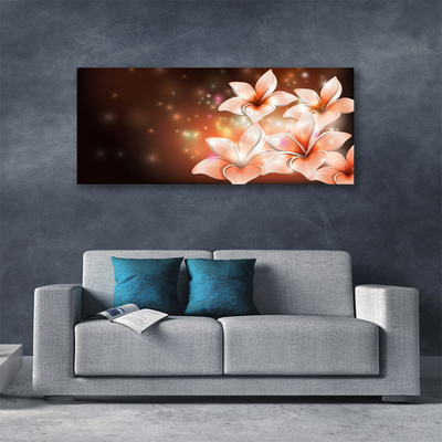 Photo sur toile Fleurs floral blanc jaune noir