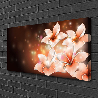 Photo sur toile Fleurs floral blanc jaune noir