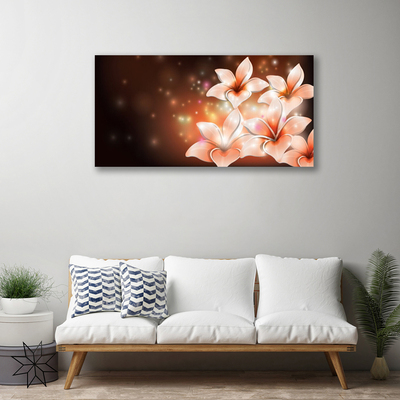 Photo sur toile Fleurs floral blanc jaune noir