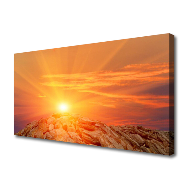 Photo sur toile Soleil paysage jaune