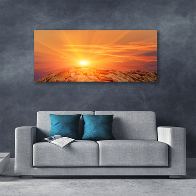 Photo sur toile Soleil paysage jaune