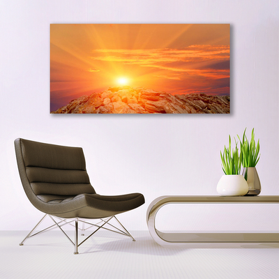 Photo sur toile Soleil paysage jaune