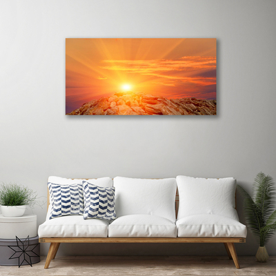 Photo sur toile Soleil paysage jaune