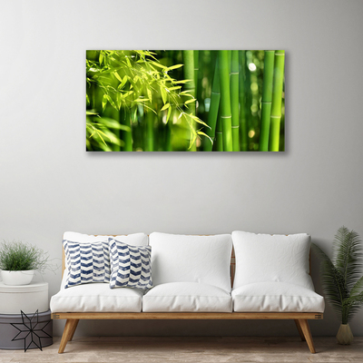 Photo sur toile Bambou feuilles floral vert