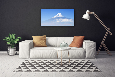 Photo sur toile Montagnes paysage blanc bleu