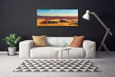 Photo sur toile Désert paysage brun jaune