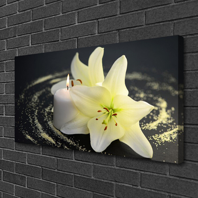 Photo sur toile Fleur floral blanc jaune