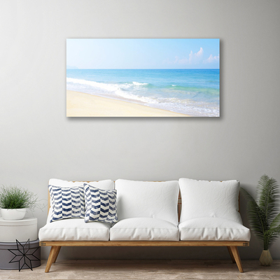 Photo sur toile Mer plage paysage blanc bleu