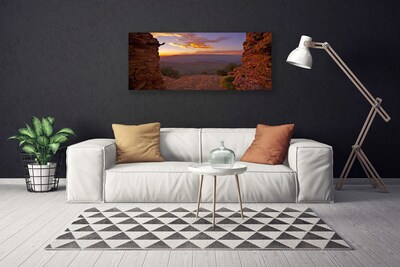 Photo sur toile Roche paysage brun