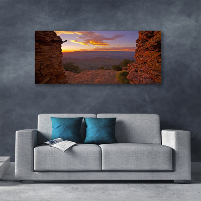 Photo sur toile Roche paysage brun