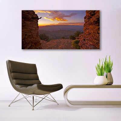 Photo sur toile Roche paysage brun