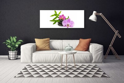 Photo sur toile Pierres fleurs floral rose noir