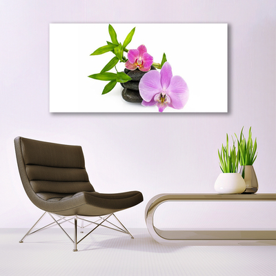 Photo sur toile Pierres fleurs floral rose noir