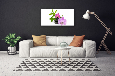 Photo sur toile Pierres fleurs floral rose noir