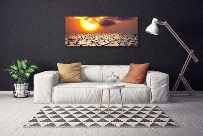 Photo sur toile Désert soleil paysage jaune brun