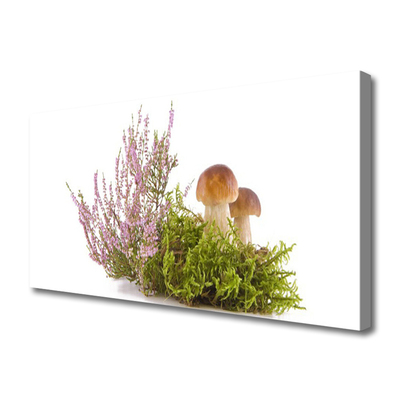 Photo sur toile Champignons floral brun blanc