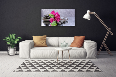 Photo sur toile Pierres fleurs art rouge noir