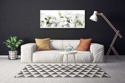 Photo sur toile Fleurs floral blanc vert