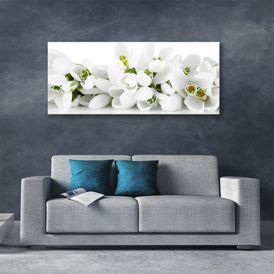 Photo sur toile Fleurs floral blanc vert
