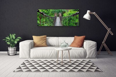Photo sur toile Arbres pont architecture brun vert