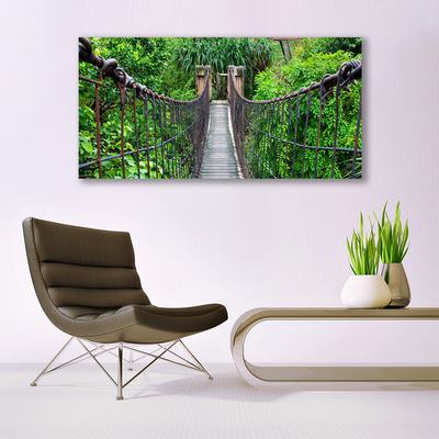 Photo sur toile Arbres pont architecture brun vert