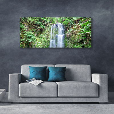 Photo sur toile Arbres cascade nature blanc brun vert