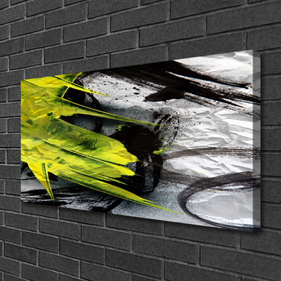 Photo sur toile Abstrait art vert noir gris