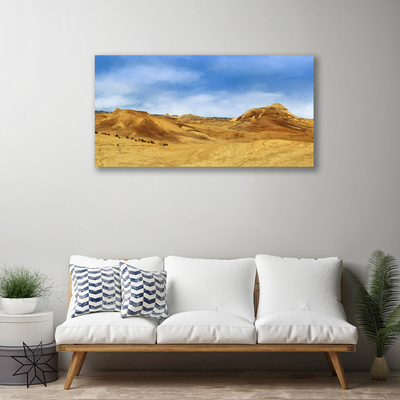 Photo sur toile Désert paysage jaune