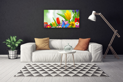 Photo sur toile Fleurs papillon nature multicolore