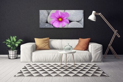 Photo sur toile Pierres fleurs floral rose gris