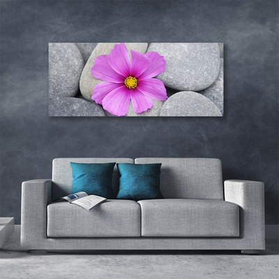 Photo sur toile Pierres fleurs floral rose gris