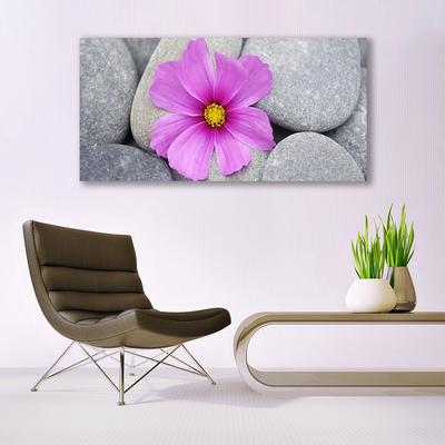 Photo sur toile Pierres fleurs floral rose gris