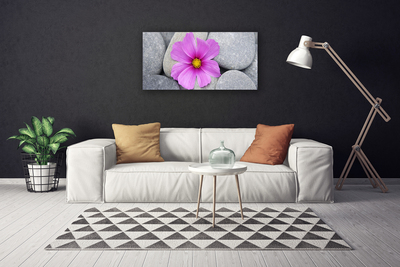 Photo sur toile Pierres fleurs floral rose gris